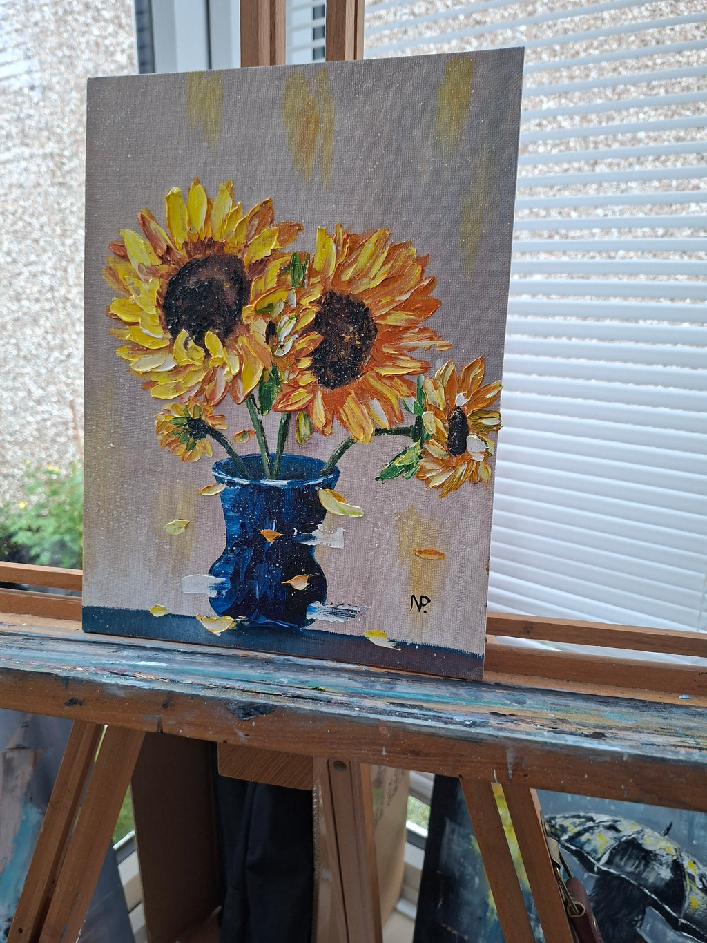 Sunlit Joy, sunflowers, floral oil painting