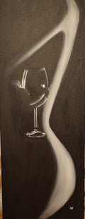 "Lonely Night" — Original Minimalist Monochrome Oil Painting by Nataliia Plakhotnyk