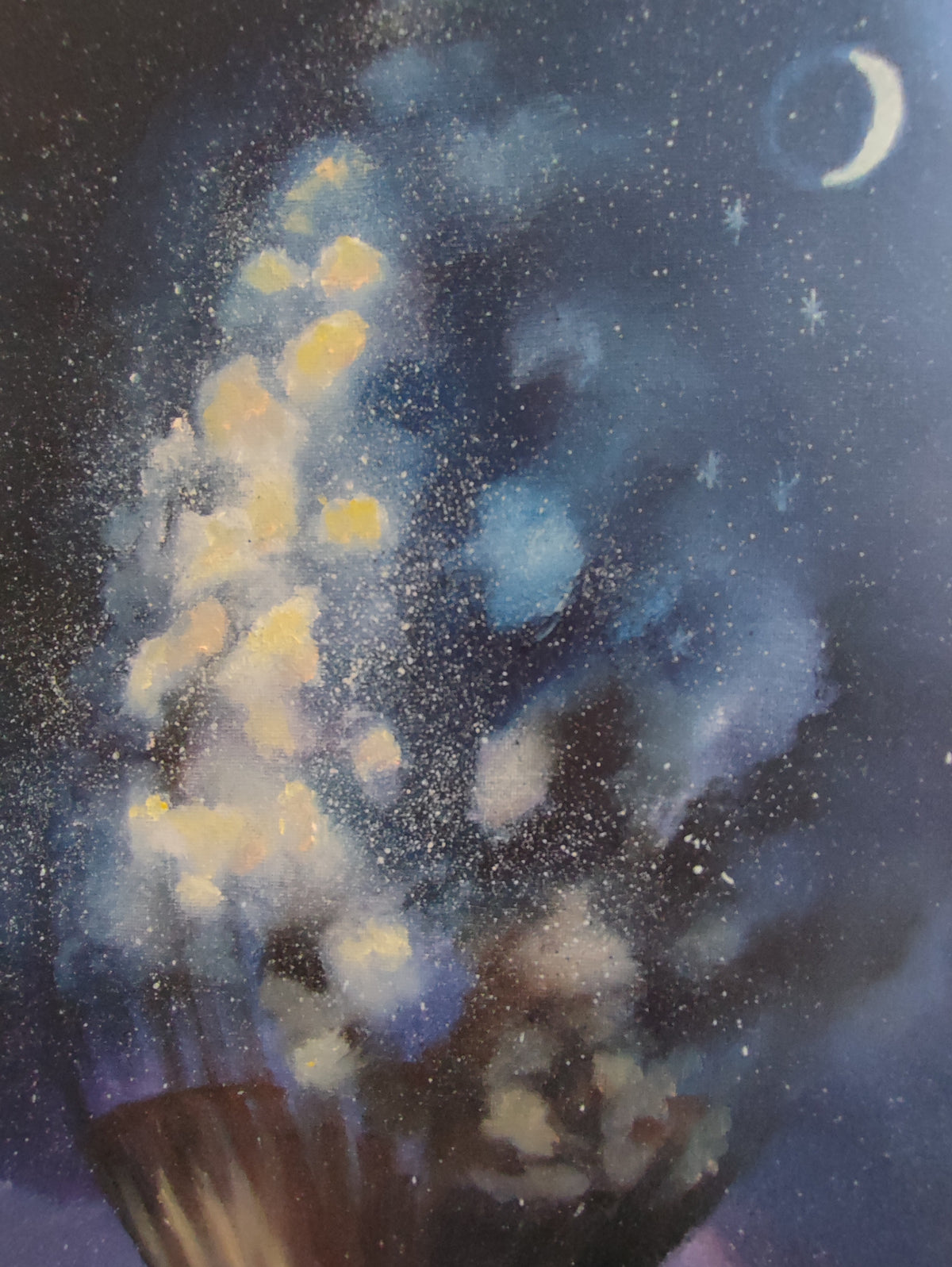 "In the Sky" — Original Impressionistic Surreal Fantasy Painting by Nataliia Plakhotnyk