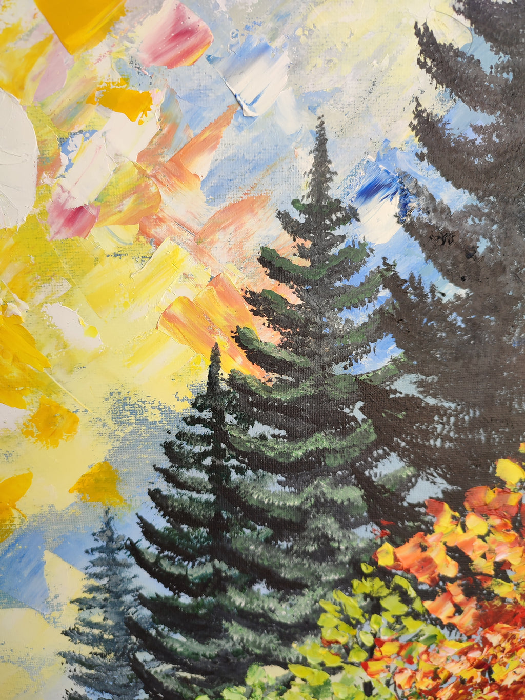 "Autumn Day" — Original Impressionistic Landscape Oil Painting by Nataliia Plakhotnyk
