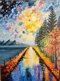 "Autumn Day" — Original Impressionistic Landscape Oil Painting by Nataliia Plakhotnyk