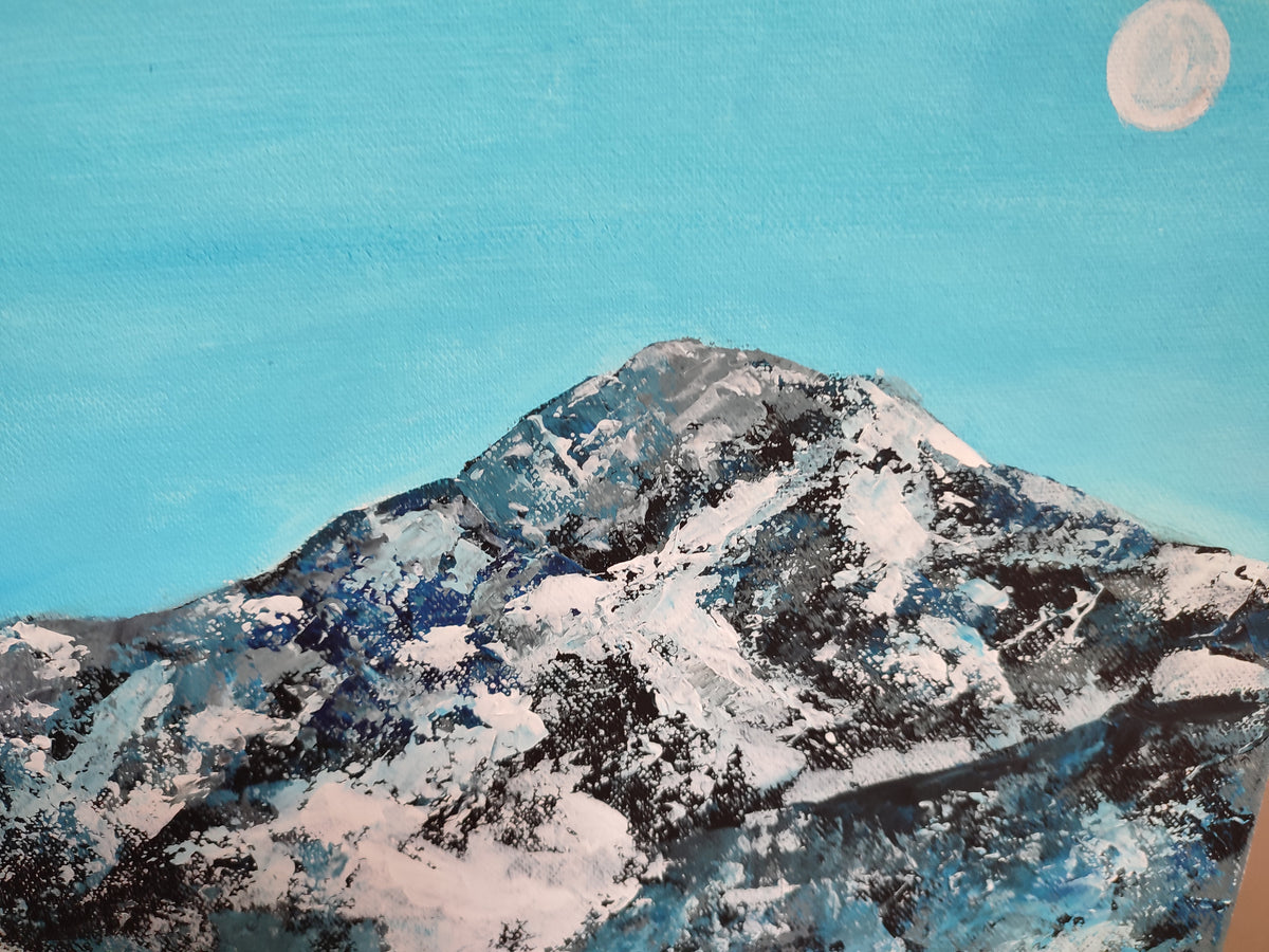 "Spring in the mountains" — Original Impressionistic Mountain Painting by Nataliia Plakhotnyk