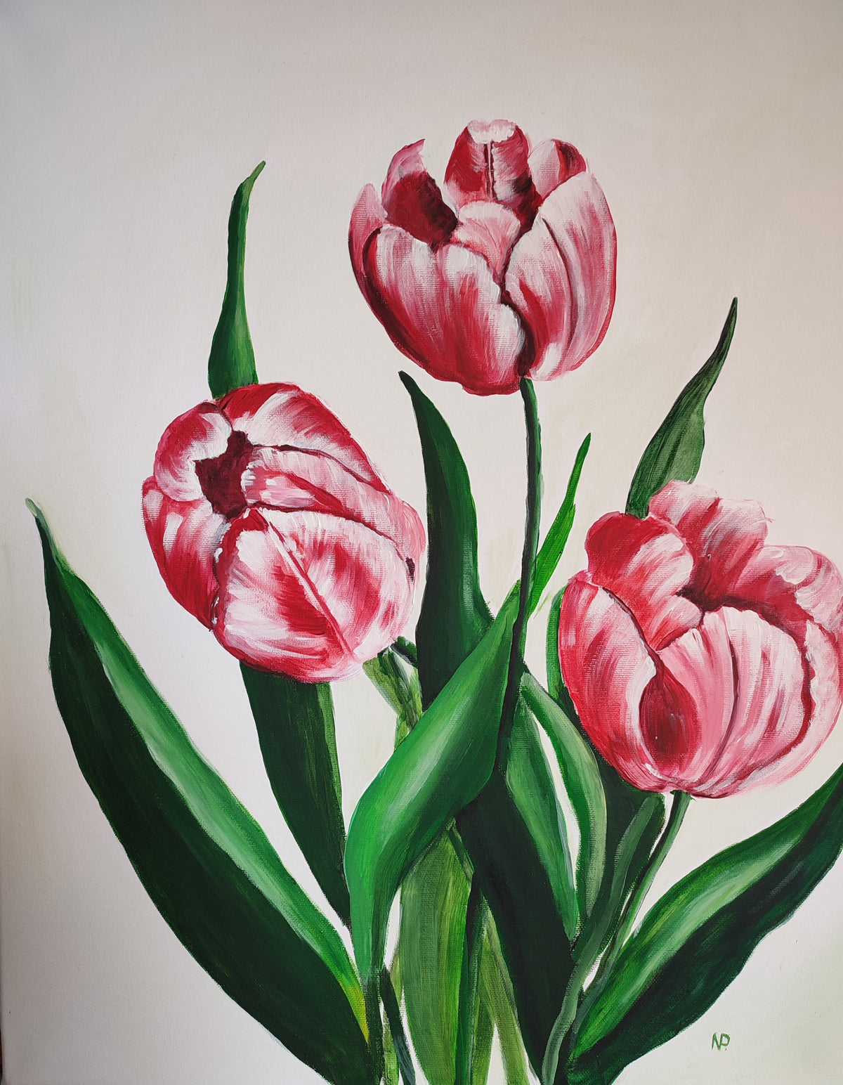Tulips, original floral, spring painting