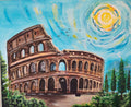 "Colosseum" — Original Roman Architecture Painting by Nataliia Plakhotnyk