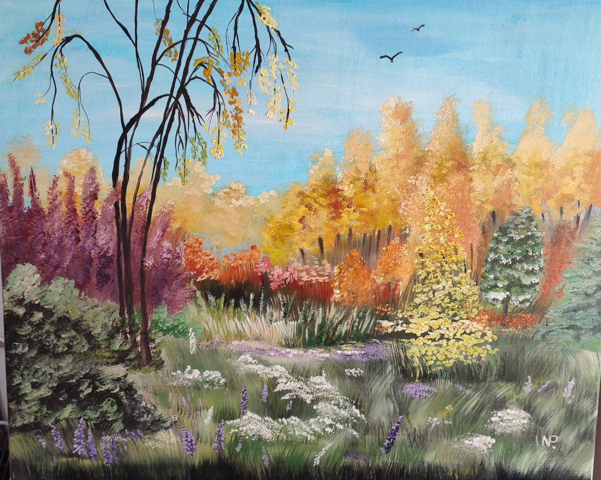 "Whispers of the Sunny Forest" — Original Impressionistic Oil Painting by Nataliia Plakhotnyk