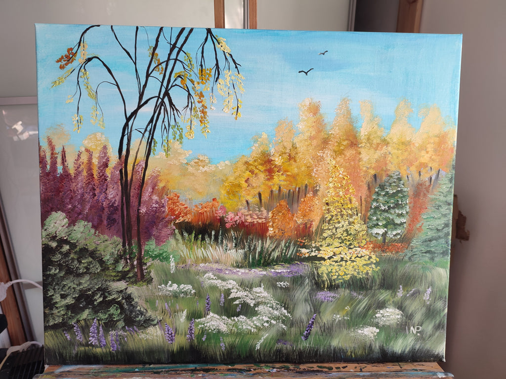 "Whispers of the Sunny Forest" — Original Impressionistic Oil Painting by Nataliia Plakhotnyk