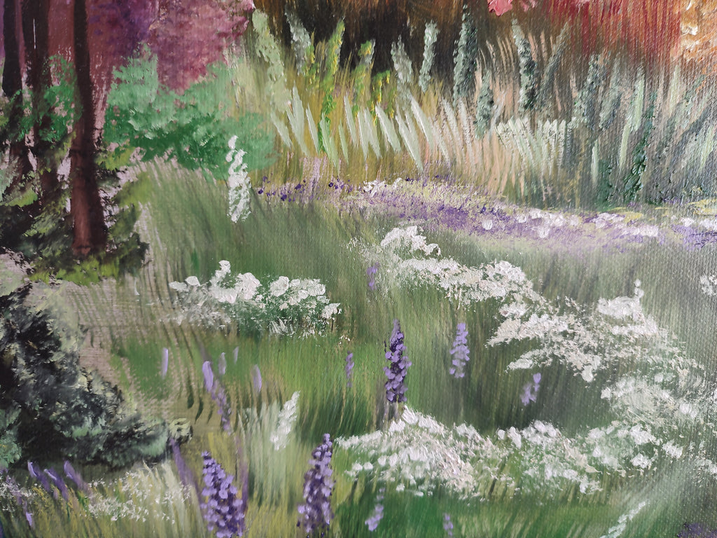 "Whispers of the Sunny Forest" — Original Impressionistic Oil Painting by Nataliia Plakhotnyk