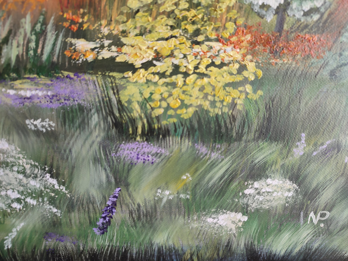 "Whispers of the Sunny Forest" — Original Impressionistic Oil Painting by Nataliia Plakhotnyk