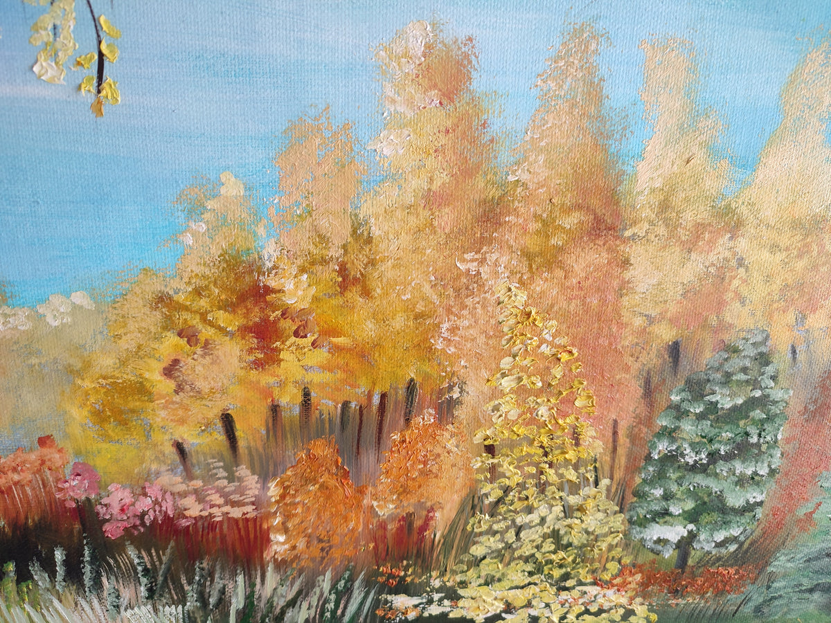"Whispers of the Sunny Forest" — Original Impressionistic Oil Painting by Nataliia Plakhotnyk