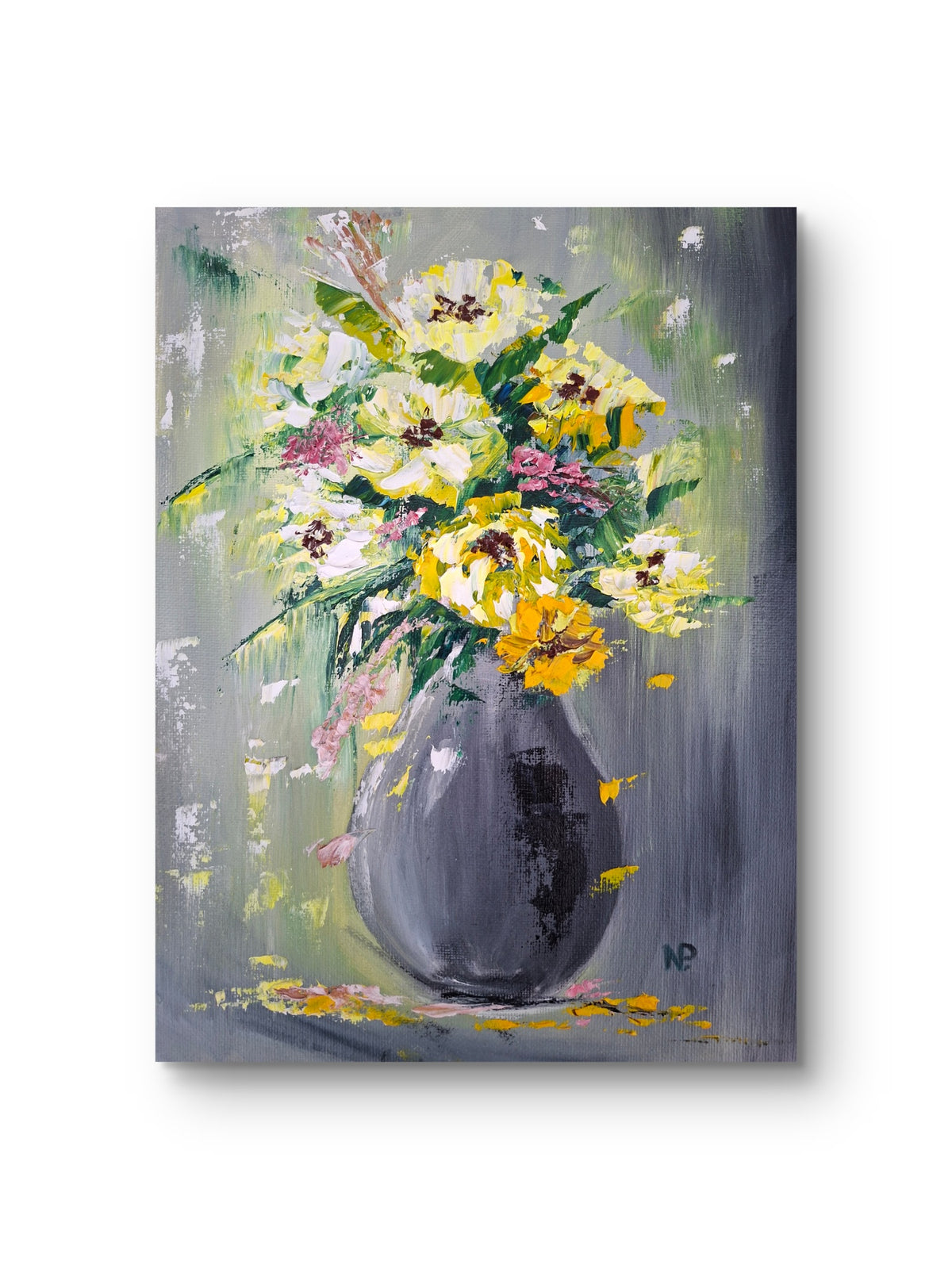 "Sunny Bouquet" — Original Textured Floral Oil Painting by Nataliia Plakhotnyk