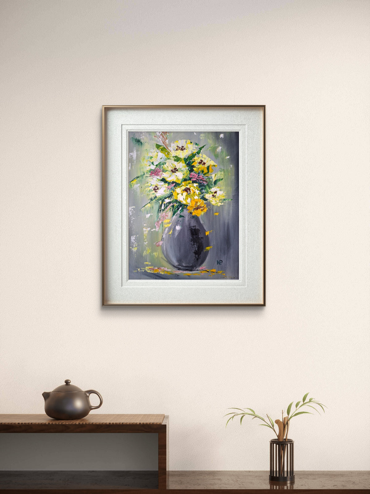 "Sunny Bouquet" — Original Textured Floral Oil Painting by Nataliia Plakhotnyk