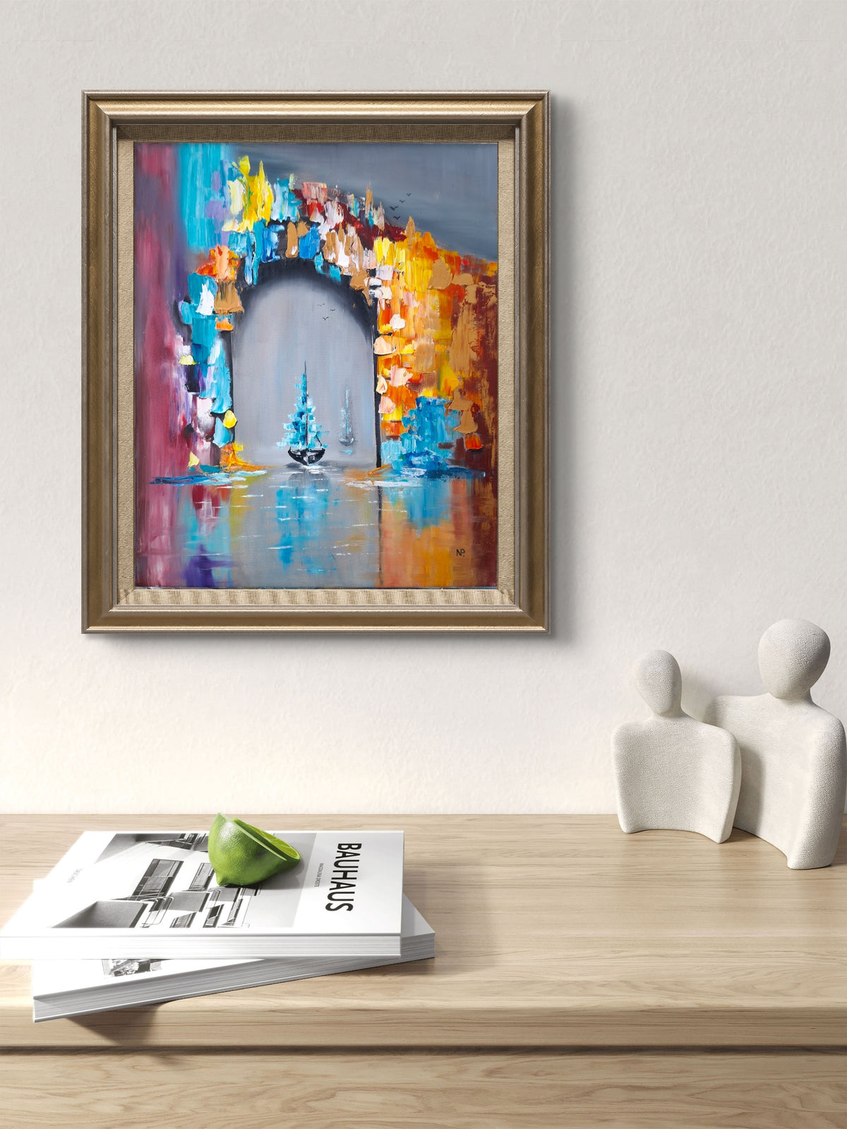 "Gateway to Dreams" — Original Textured Marine Oil Painting by Nataliia Plakhotnyk