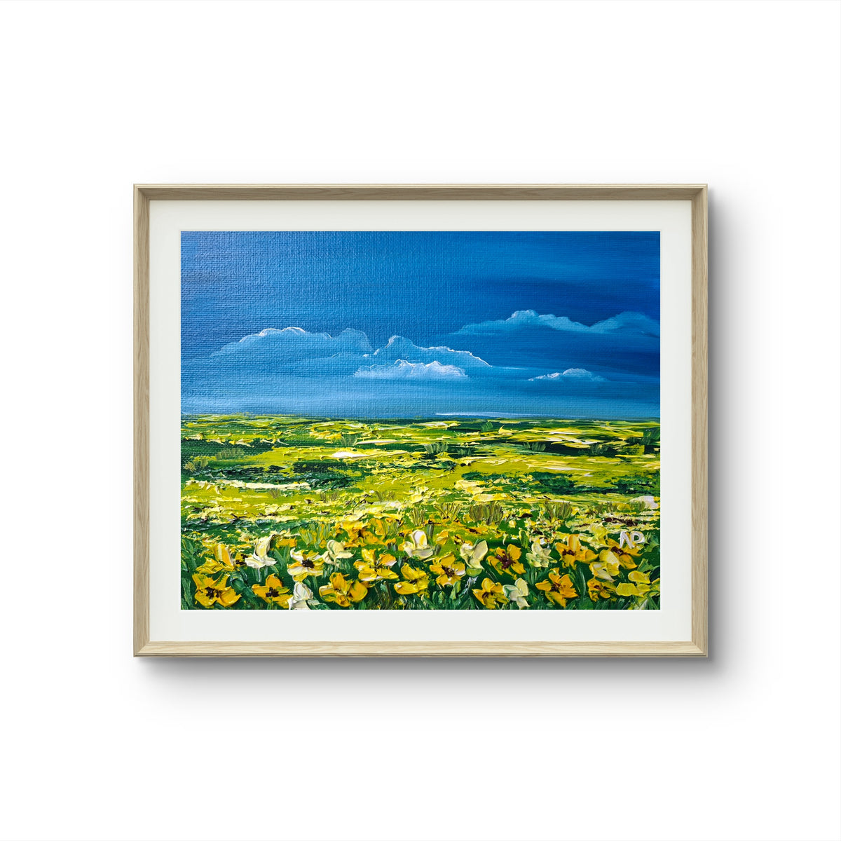 "The Fields of Gold" — Original Miniature Floral Oil Painting by Nataliia Plakhotnyk