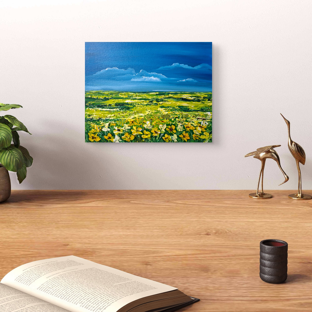 "The Fields of Gold" — Original Miniature Floral Oil Painting by Nataliia Plakhotnyk