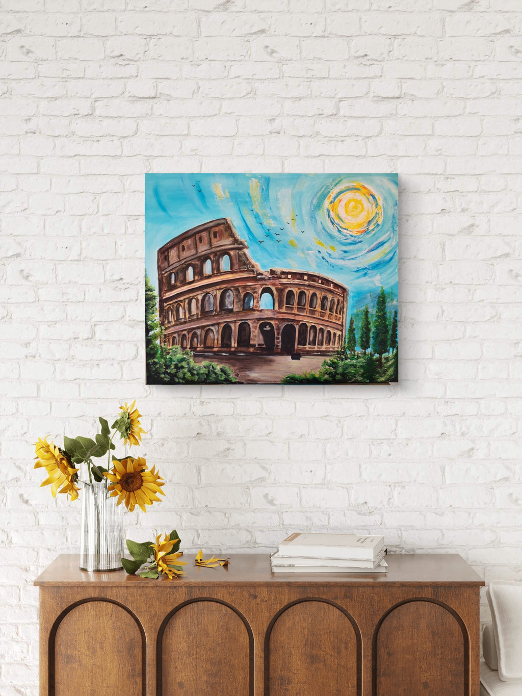"Colosseum" — Original Roman Architecture Painting by Nataliia Plakhotnyk
