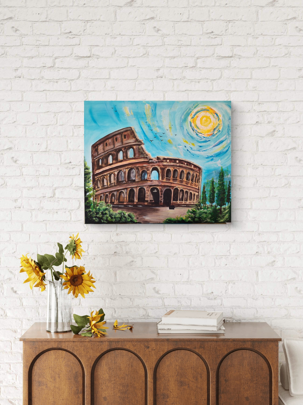 "Colosseum" — Original Roman Architecture Painting by Nataliia Plakhotnyk