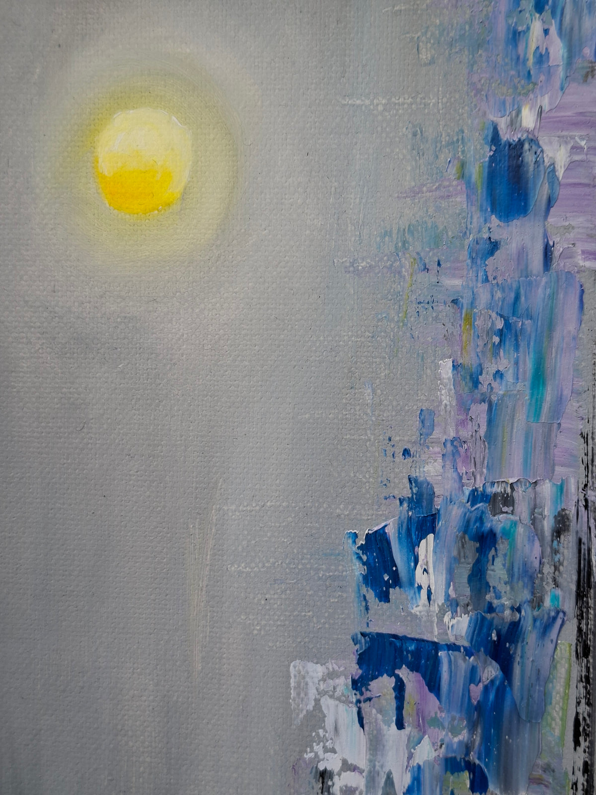 "Serenade of Light and Shadow" — Original Oil & Gold Leaf Painting by Nataliia Plakhotnyk