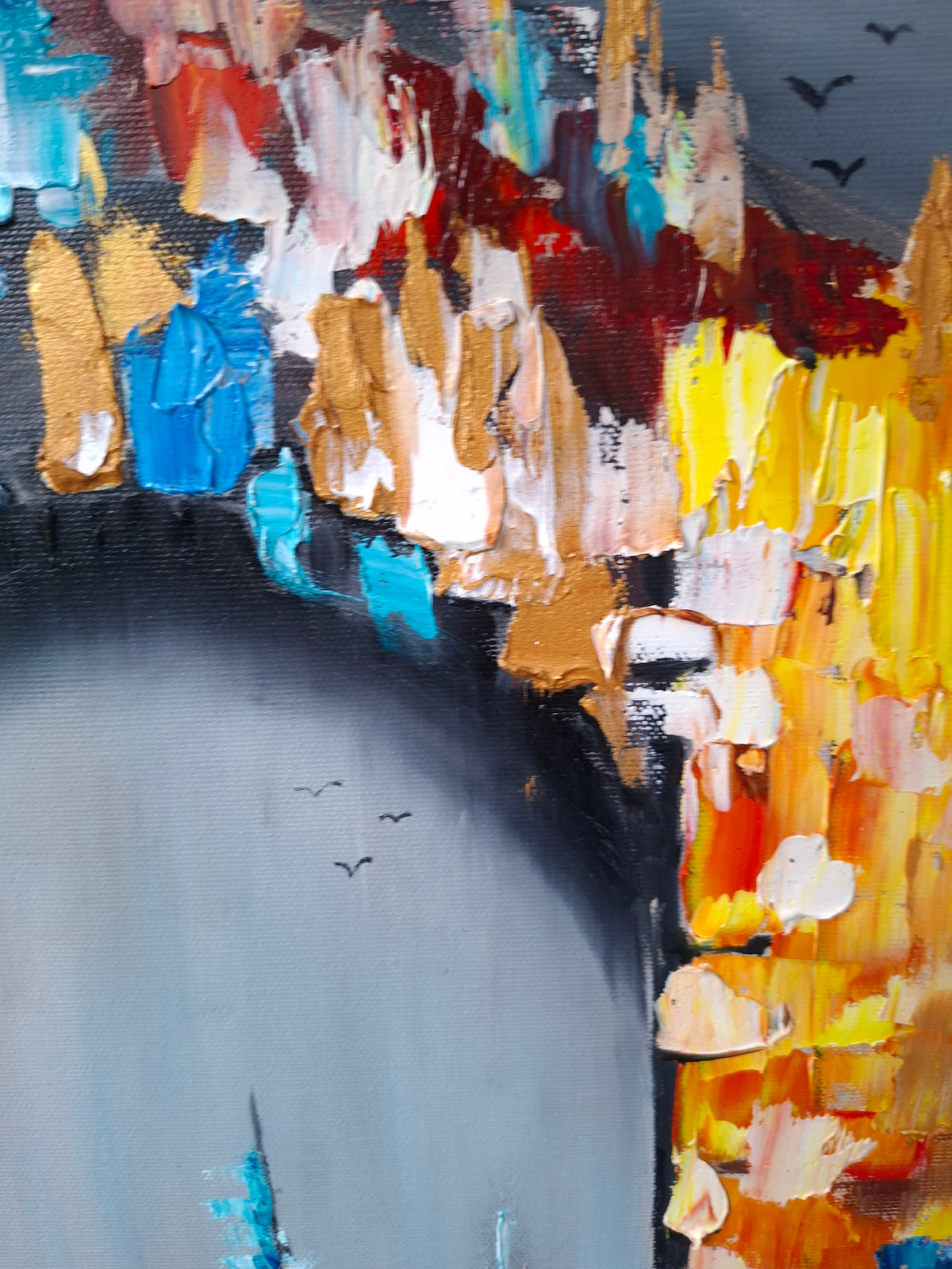"Gateway to Dreams" — Original Textured Marine Oil Painting by Nataliia Plakhotnyk
