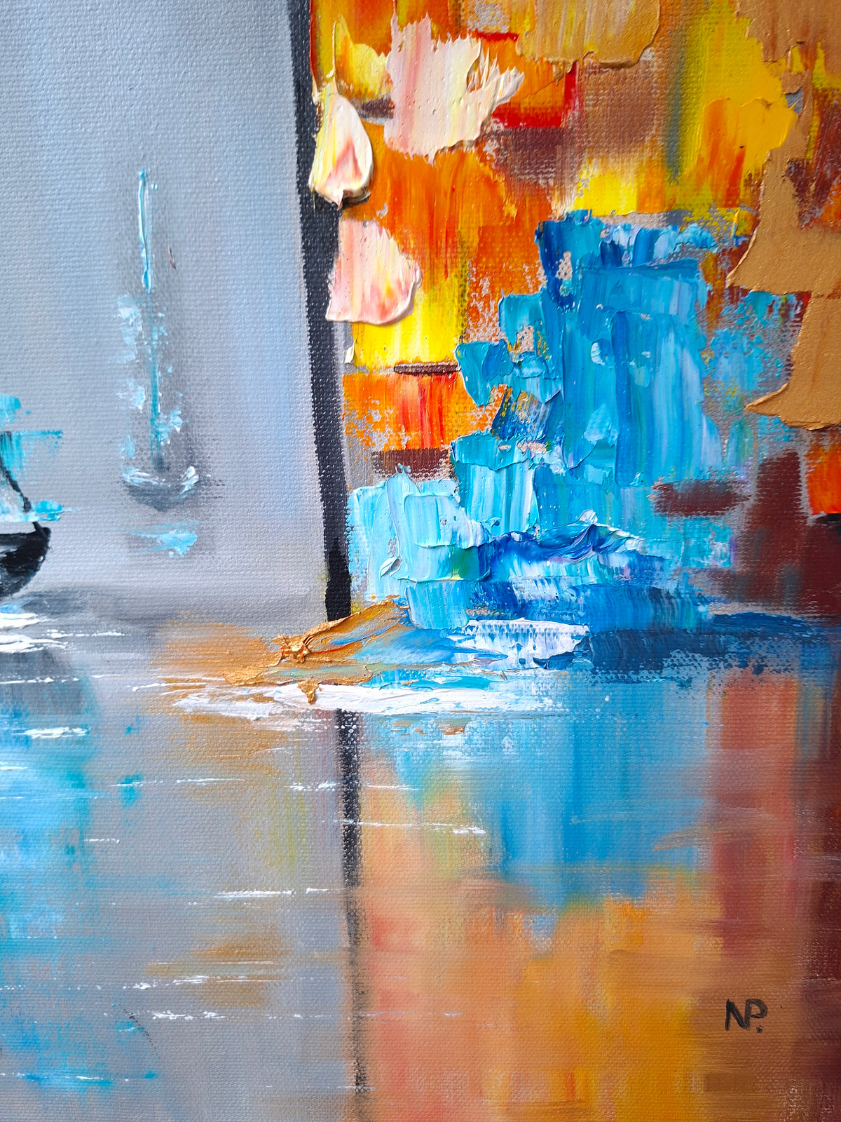 "Gateway to Dreams" — Original Textured Marine Oil Painting by Nataliia Plakhotnyk