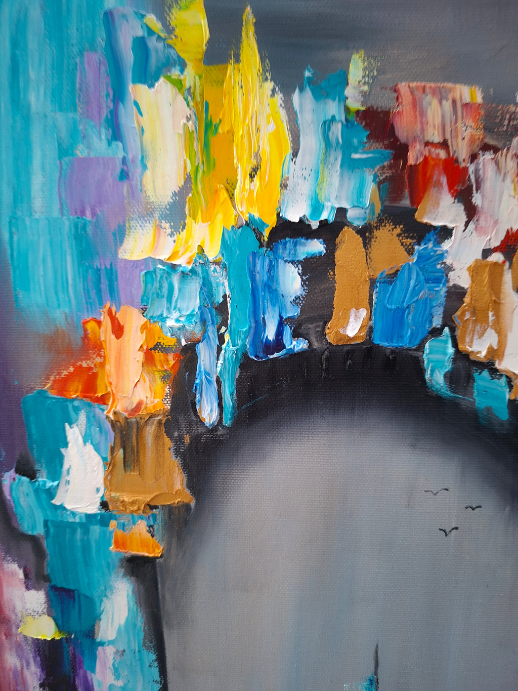 "Gateway to Dreams" — Original Textured Marine Oil Painting by Nataliia Plakhotnyk
