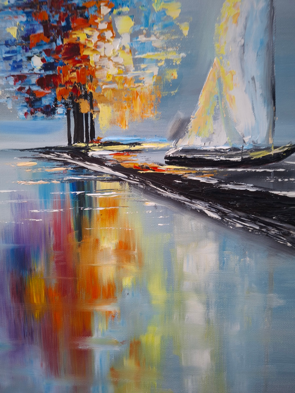 "The Harmony of Silence" — Original Textured Marine Oil Painting by Nataliia Plakhotnyk