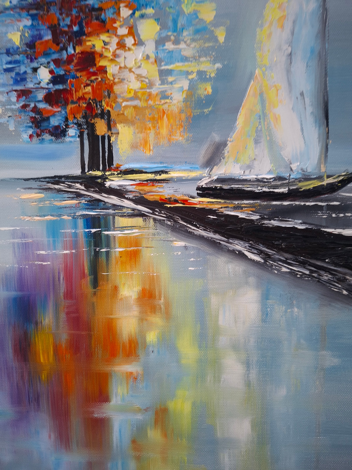 "The Harmony of Silence" — Original Textured Marine Oil Painting by Nataliia Plakhotnyk