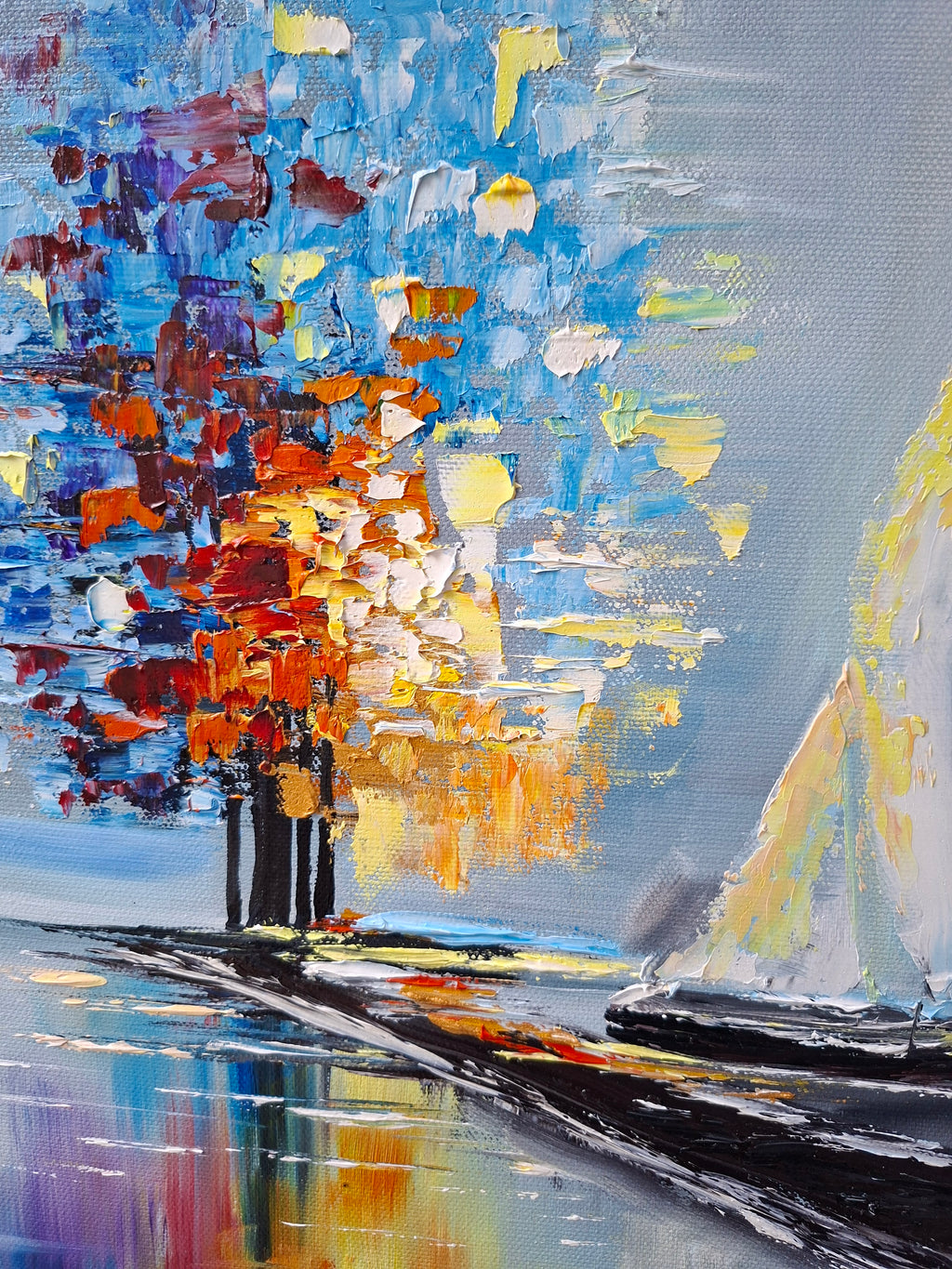 "The Harmony of Silence" — Original Textured Marine Oil Painting by Nataliia Plakhotnyk