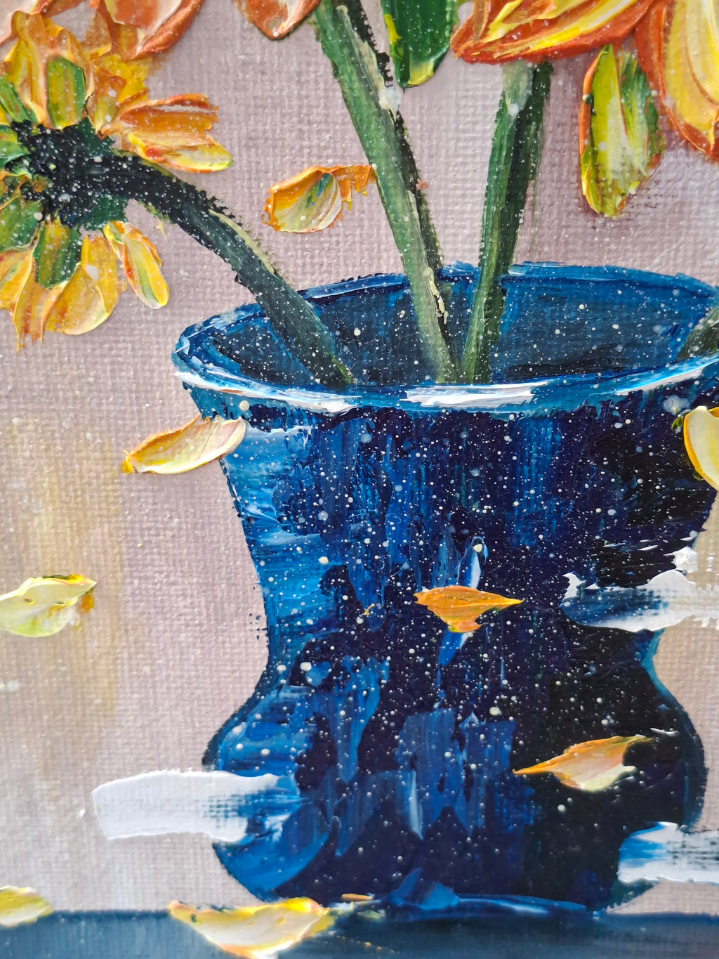 Sunlit Joy, sunflowers, floral oil painting
