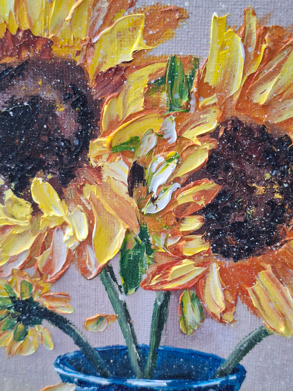 Sunlit Joy, sunflowers, floral oil painting