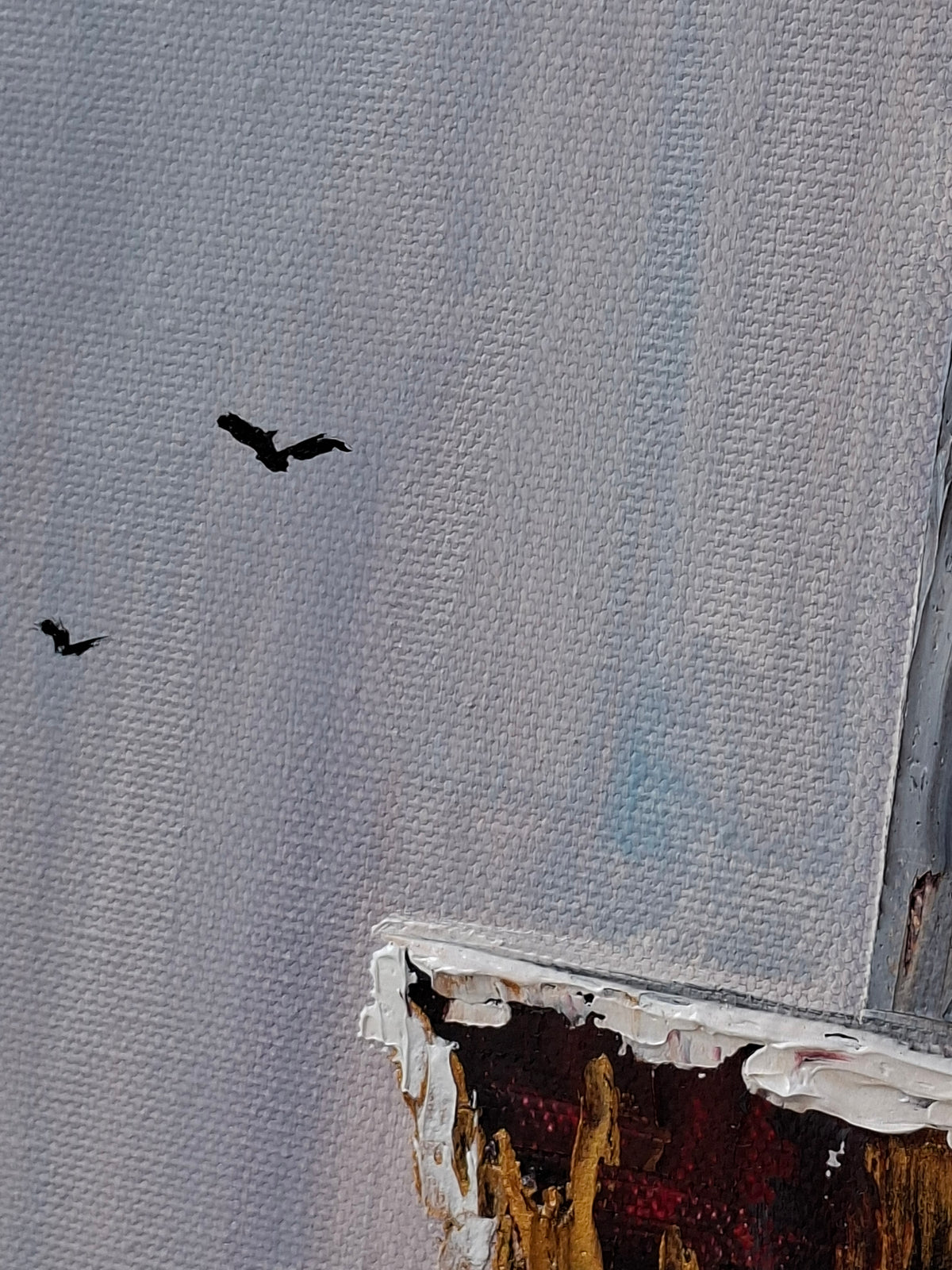 "The Path of Dreams" — Original Textured Oil & Gold Paint Marine Painting by Nataliia Plakhotnyk