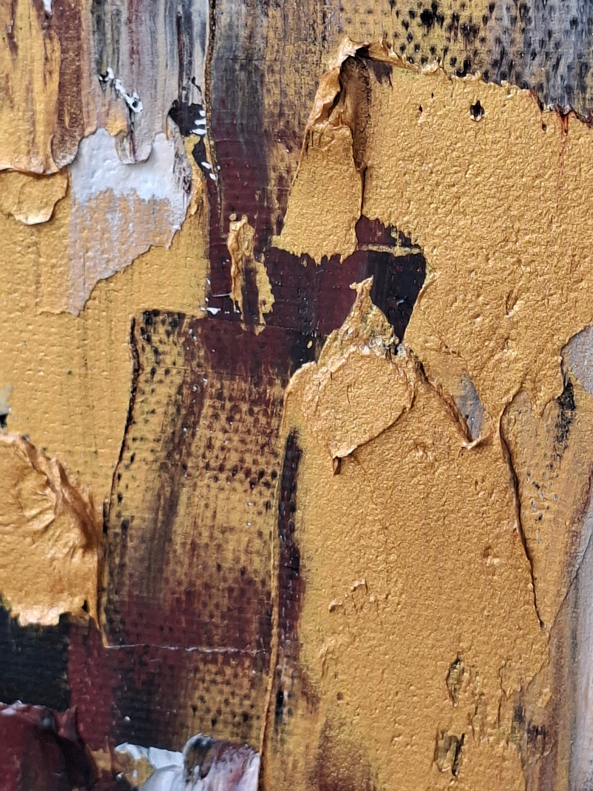 "The Path of Dreams" — Original Textured Oil & Gold Paint Marine Painting by Nataliia Plakhotnyk