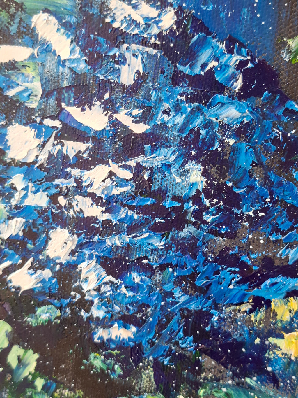 "Midnight Hydrangeas" — Original Textured Floral Oil Painting by Nataliia Plakhotnyk