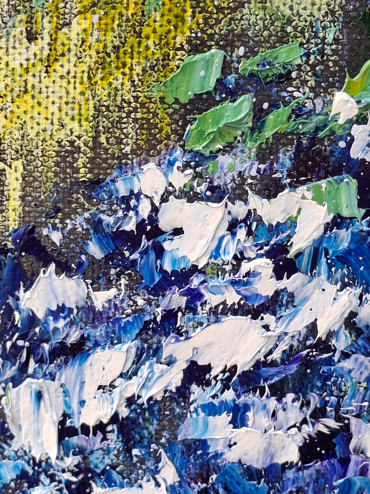"Midnight Hydrangeas" — Original Textured Floral Oil Painting by Nataliia Plakhotnyk