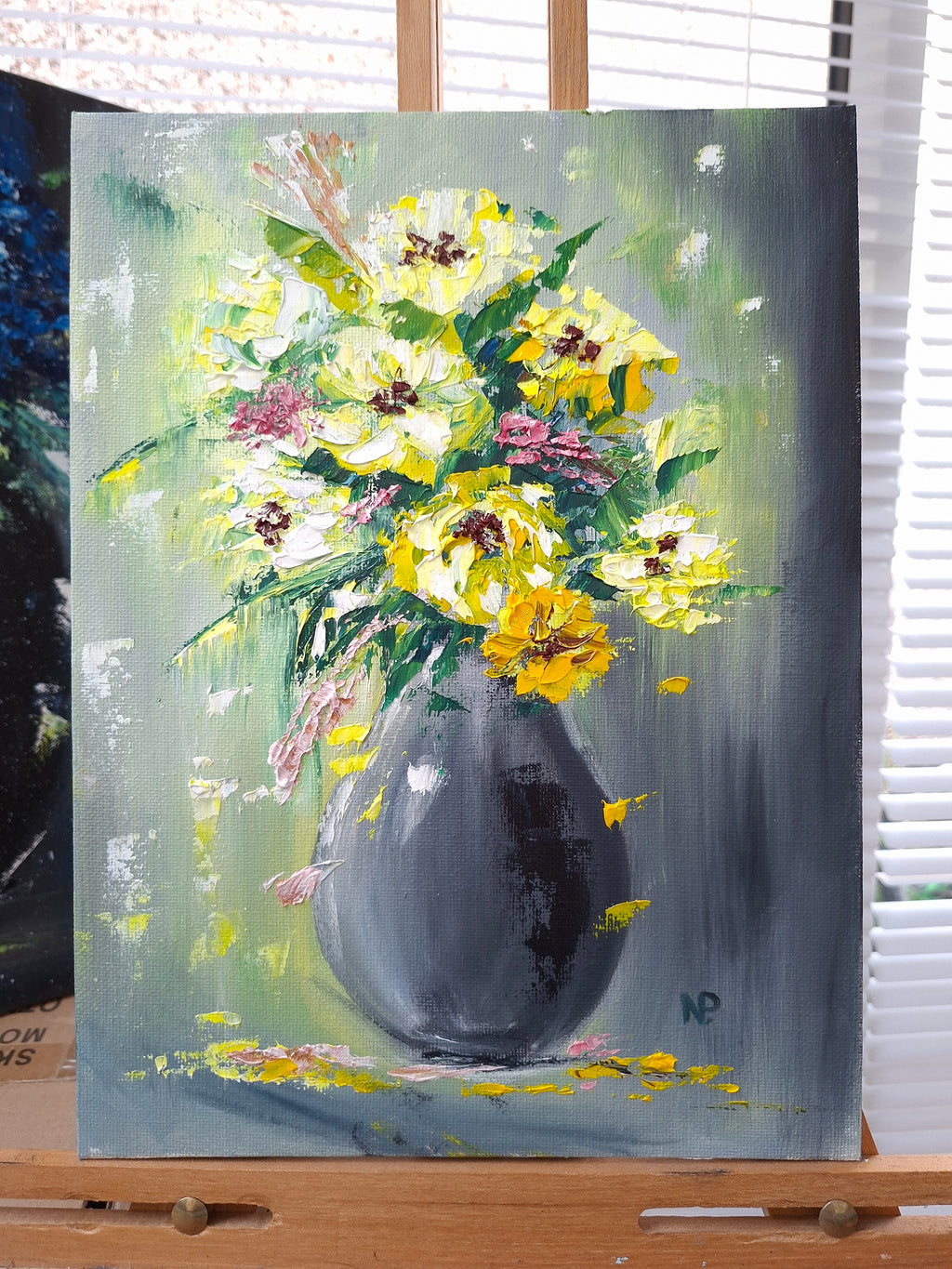 "Sunny Bouquet" — Original Textured Floral Oil Painting by Nataliia Plakhotnyk
