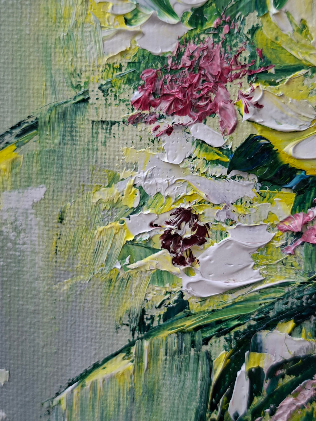 "Sunny Bouquet" — Original Textured Floral Oil Painting by Nataliia Plakhotnyk