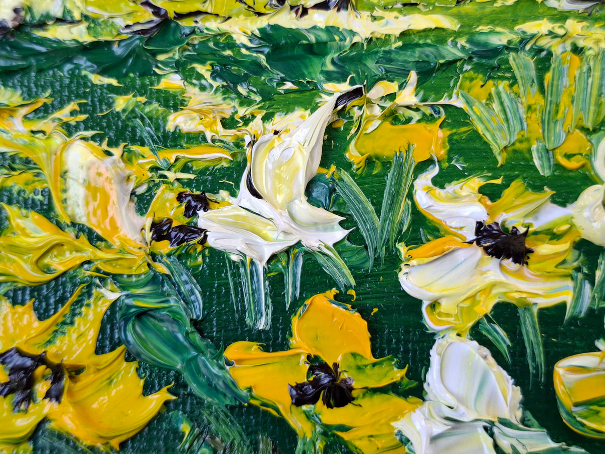 "The Fields of Gold" — Original Miniature Floral Oil Painting by Nataliia Plakhotnyk