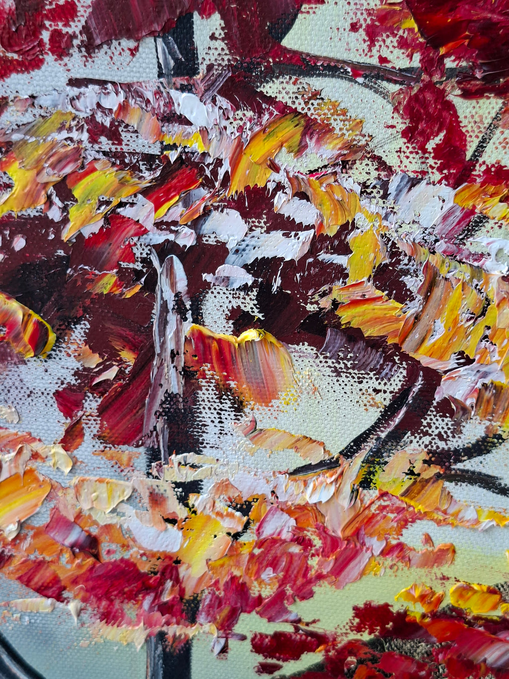 "Autumn Whispers at the Shore" — Original Large Textured Landscape Oil Painting by Nataliia Plakhotnyk