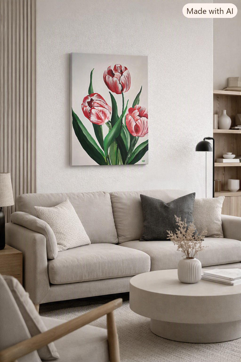 Tulips, original floral, spring painting