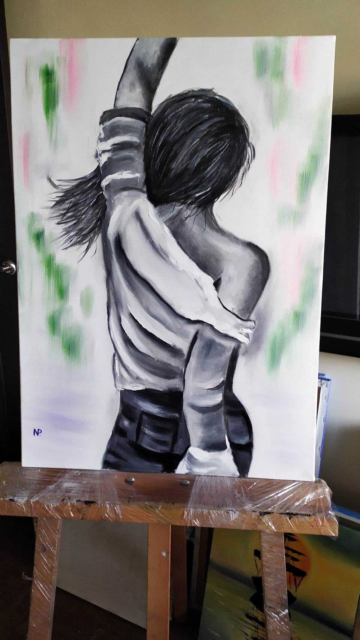 "You go the wrong way! Lights on the other side! I don't care; I light mine..." — Original Expressive Portrait Painting by Nataliia Plakhotnyk