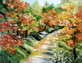 "Autumn Road" — Original Impressionistic Oil Painting by Nataliia Plakhotnyk