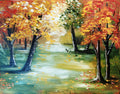 "Autumn Morning" — Original Impressionistic Oil Painting by Nataliia Plakhotnyk