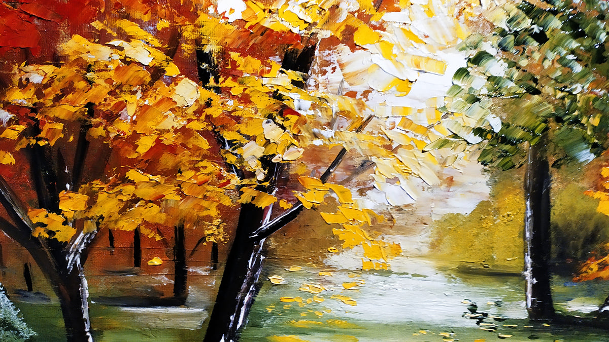 "Autumn Morning" — Original Impressionistic Oil Painting by Nataliia Plakhotnyk