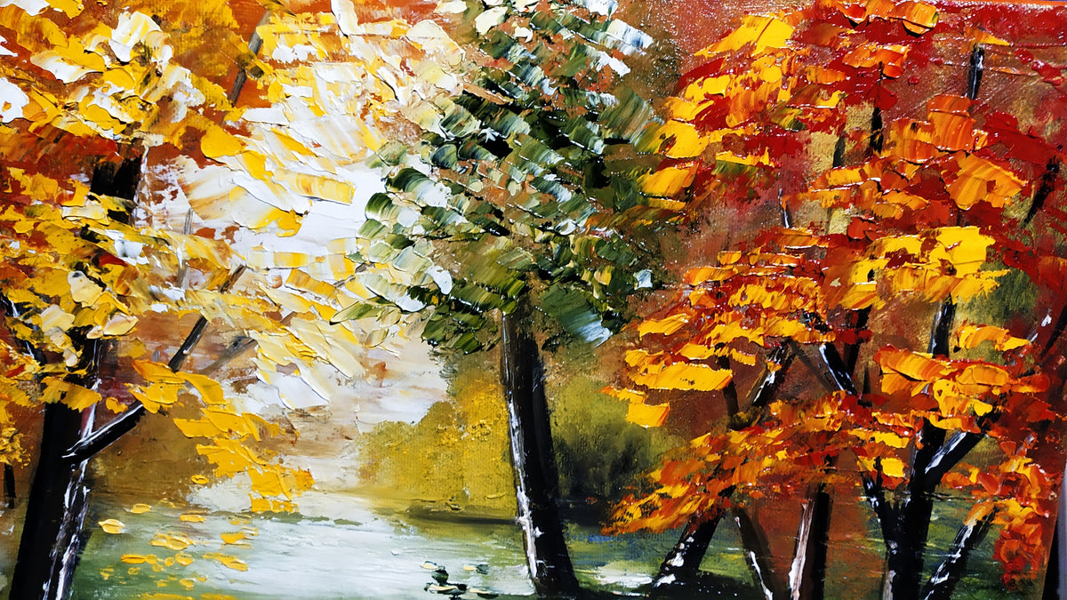 "Autumn Morning" — Original Impressionistic Oil Painting by Nataliia Plakhotnyk