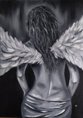 "Lonely Angel" — Original Impressionistic Figurative Oil Painting by Nataliia Plakhotnyk