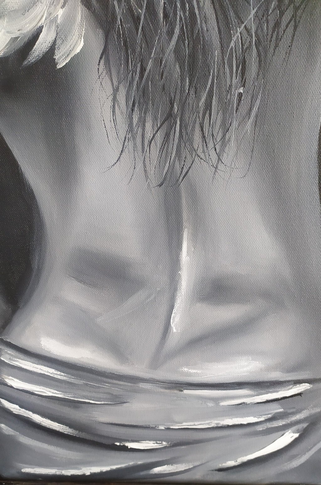 "Lonely Angel" — Original Impressionistic Figurative Oil Painting by Nataliia Plakhotnyk