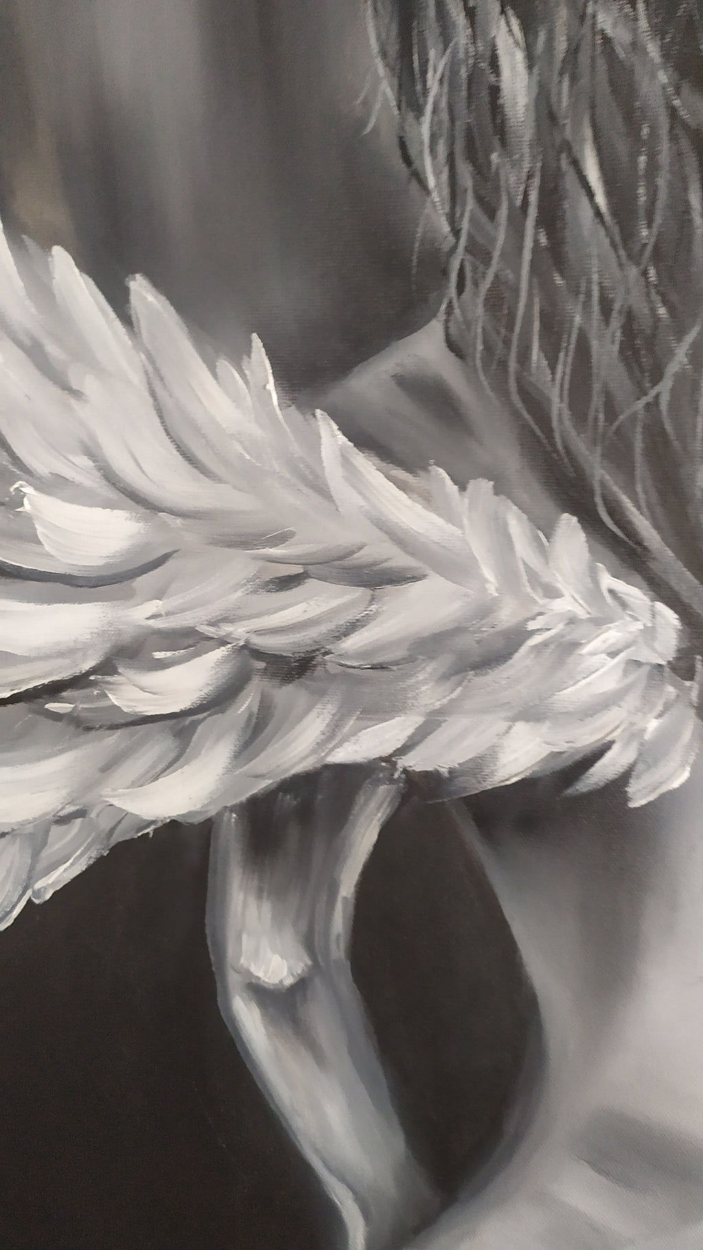 "Lonely Angel" — Original Impressionistic Figurative Oil Painting by Nataliia Plakhotnyk