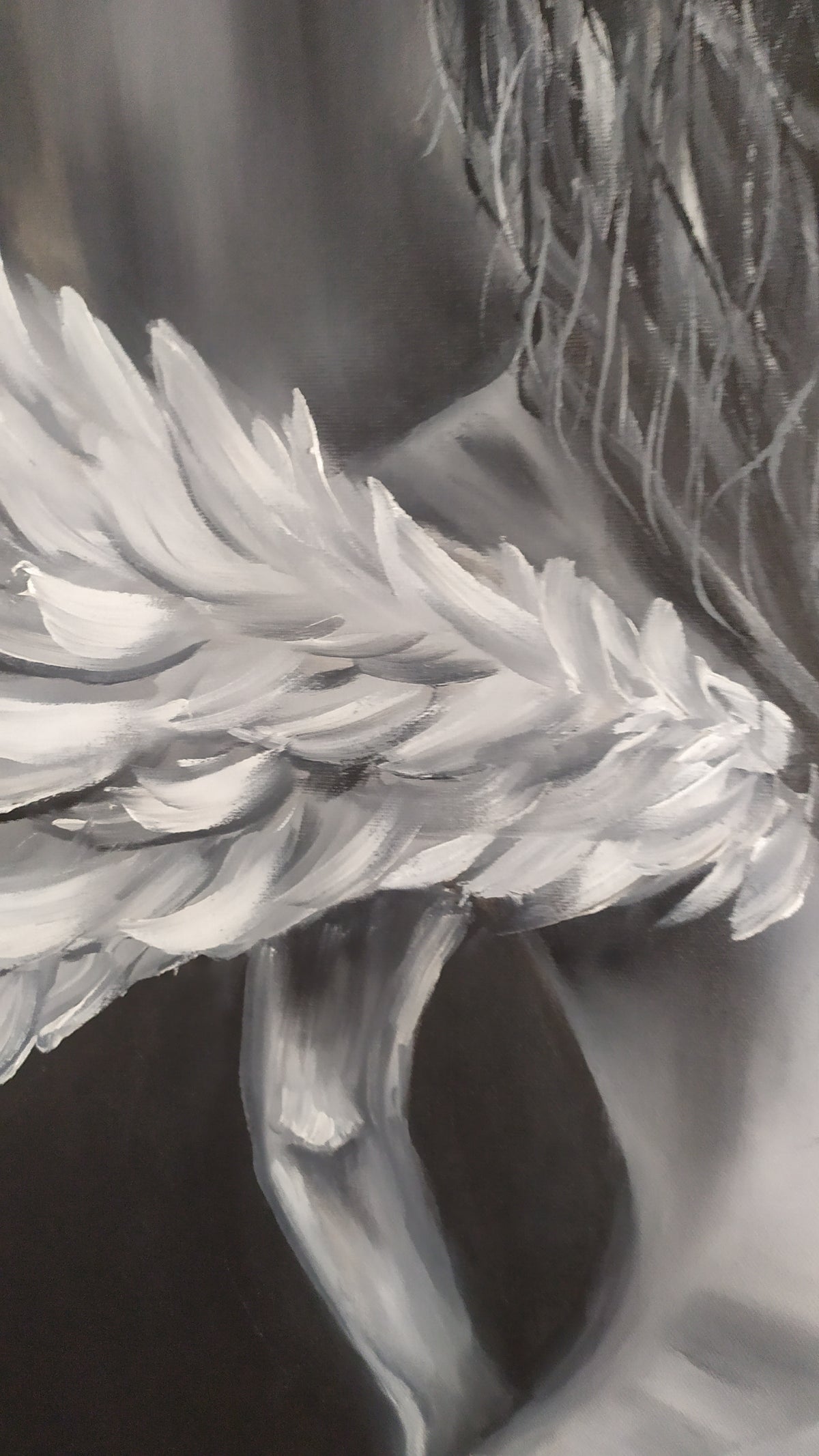 "Lonely Angel" — Original Impressionistic Figurative Oil Painting by Nataliia Plakhotnyk