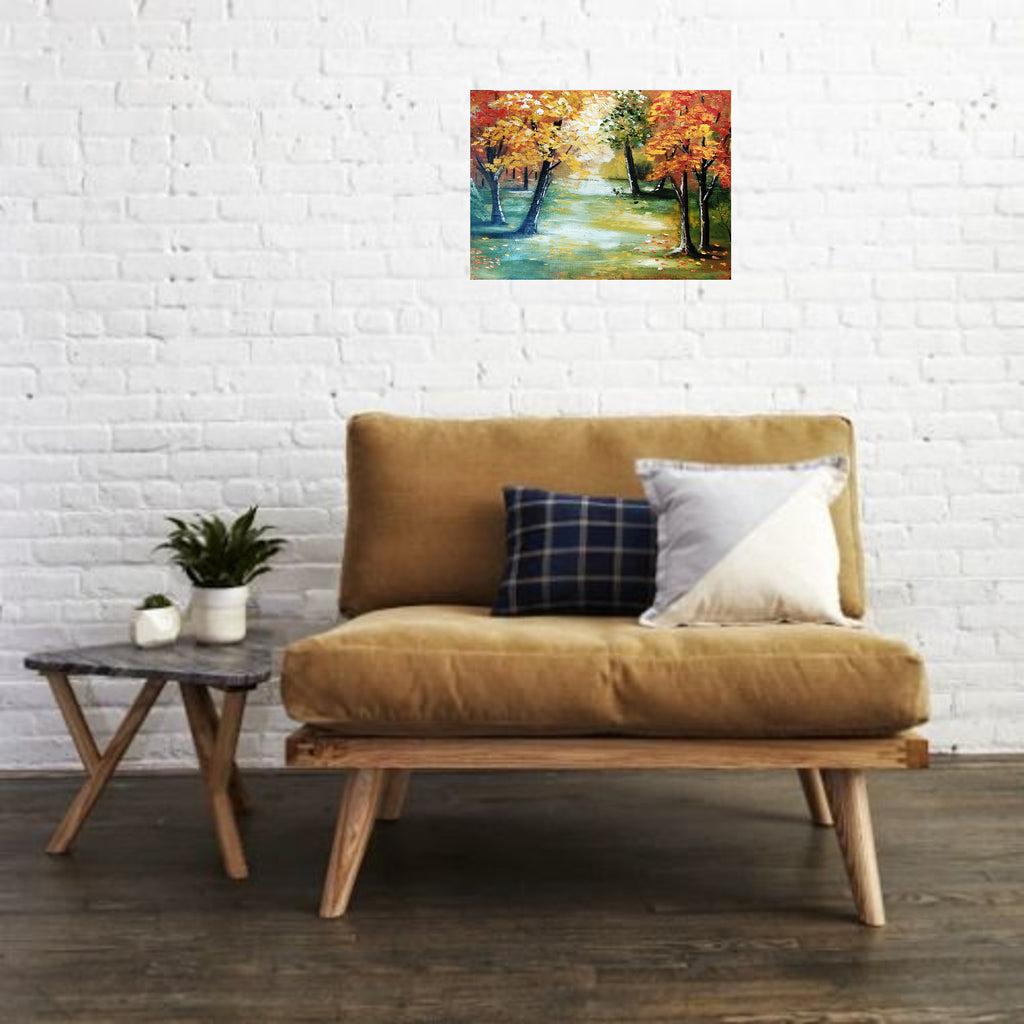 "Autumn Morning" — Original Impressionistic Oil Painting by Nataliia Plakhotnyk