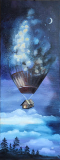 "In the Sky" — Original Impressionistic Surreal Fantasy Painting by Nataliia Plakhotnyk